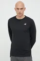 Μακρυμάνικο μπλουζάκι για τρέξιμο New Balance Accelerate μαύρο