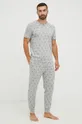 Bavlnené pyžamové nohavice Polo Ralph Lauren sivá