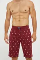 Bavlnené pyžamové šortky Polo Ralph Lauren burgundské