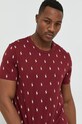 Polo Ralph Lauren t-shirt piżamowy bawełniany nadruk bordowy 714830281011