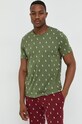 Βαμβακερή πιτζάμα μπλουζάκι Polo Ralph Lauren πράσινο 714830281012