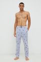 Bavlněné pyžamové kalhoty Polo Ralph Lauren světle modrá