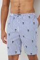 světle modrá Bavlněné pyžamové šortky Polo Ralph Lauren Pánský