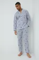 plava Pamučna pidžama Polo Ralph Lauren Muški