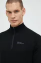 μαύρο Jack Wolfskin λειτουργικό μακρυμάνικο πουκάμισο Alpspitze Wool