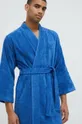 niebieski Kenzo szlafrok bawełniany