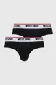 μαύρο Σλιπ Moschino Underwear 2-pack Ανδρικά