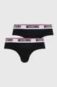 crna Slip gaćice Moschino Underwear 2-pack Muški