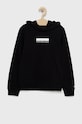 Calvin Klein Jeans bluza dziecięca z kapturem czarny IB0IB01437.9BYY