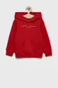 czerwony Tommy Hilfiger bluza bawełniana dziecięca Chłopięcy
