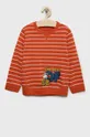 pomarańczowy United Colors of Benetton bluza bawełniana dziecięca Chłopięcy