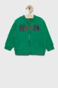 zelená Detská bavlnená mikina United Colors of Benetton Chlapčenský