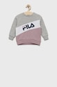 Dětská mikina Fila bez kapuce růžová FAK0197