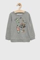 Dětská bavlněná mikina Name it bez kapuce šedá 13206791.GreyMelang