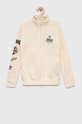 Detská mikina adidas Originals bez kapucne béžová HK2844