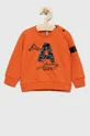 Bombažen pulover za dojenčka Birba&Trybeyond oranžna