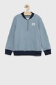 Dětská mikina Abercrombie & Fitch bez kapuce modrá KI222.2237