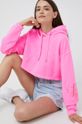 ostrá růžová Bavlněná mikina Calvin Klein Jeans Dámský