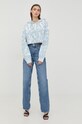 Guess bluza bawełniana W2GQ33.K9YI1 niebieski AW22