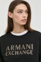 čierna Bavlnená mikina Armani Exchange