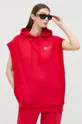 κόκκινο Βαμβακερή μπλούζα Patrizia Pepe Γυναικεία