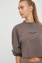 Tepláková mikina Reebok Studio Vector hnědá HM5093