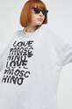 Bavlněná mikina Love Moschino W.6.480.01.M.4055 šedá