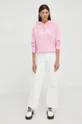 Βαμβακερή μπλούζα Levi's ροζ