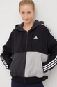 siva Pamučna dukserica adidas Ženski