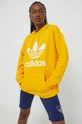 Βαμβακερή μπλούζα adidas Originals κίτρινο