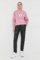 Guess bluza W2YQ16.KBA10 różowy SS24