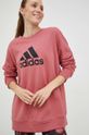 ροζ Βαμβακερή μπλούζα adidas Performance Γυναικεία