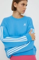 μπλε Βαμβακερή μπλούζα adidas Originals