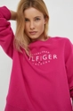 roza Pamučna dukserica Tommy Hilfiger