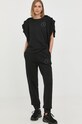 Bavlněná mikina Trussardi 56F00213.1T005813 černá AW22