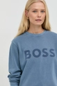 niebieski BOSS bluza bawełniana