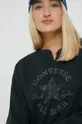 μαύρο Βαμβακερή μπλούζα Converse