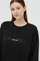 čierna Pyžamové tričko s dlhým rukávom Calvin Klein Underwear