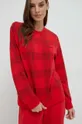 κόκκινο Πουκάμισο μακρυμάνικο πιτζάμας Calvin Klein Underwear Γυναικεία