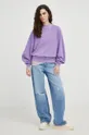 Wrangler bluza bawełniana fioletowy