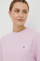 ροζ Βαμβακερή μπλούζα με μακριά μανίκια Lee