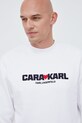 Mikina Karl Lagerfeld Karl Lagerfeld x Cara Delevingne bílá 226W1860