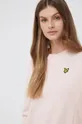 ροζ Βαμβακερή μπλούζα Lyle & Scott