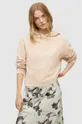 różowy AllSaints bluza bawełniana PIPPA EMB HOODY Damski