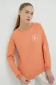 Bombažen pulover Femi Stories oranžna