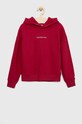 Calvin Klein Jeans bluza dziecięca IG0IG01517.9BYY z kapturem czerwony IG0IG01517.9BYY