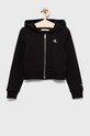 Dětská mikina Calvin Klein Jeans s kapucí černá IG0IG01523.9BYY
