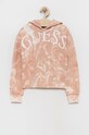 Guess bluza bawełniana dziecięca nadruk pomarańczowy J2YQ22.K9YI1