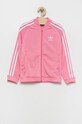 Dětská mikina adidas Originals bez kapuce růžová HK0299