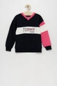 granatowy Tommy Hilfiger bluza dziecięca Dziewczęcy